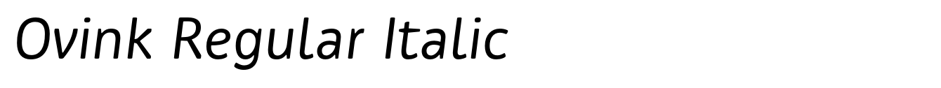Ovink Regular Italic